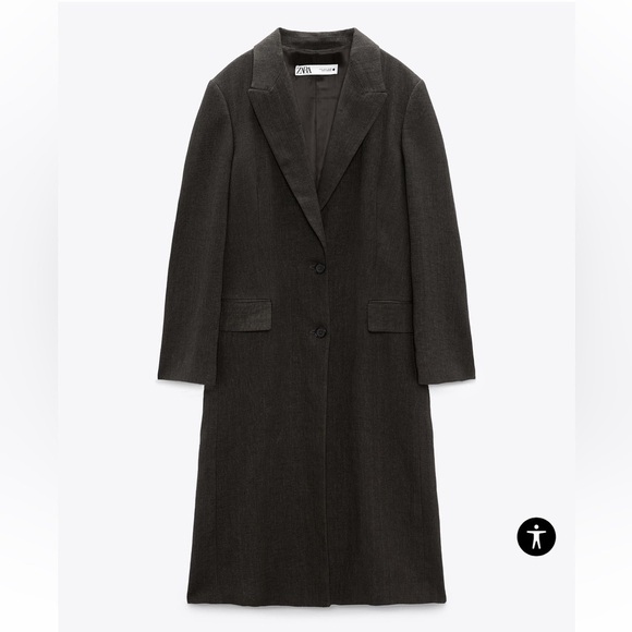 ZARA RUSTIC LINEN BLEND COAT - LIMITED EDITION - Picture 2 of 10